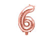 Picture of FOIL BALLOON NUMBER 6 ROSE GOLD 16 INCH